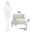 Ver imagem 4 de Sofá Modular Industrial Central Basileia 100cm Yescasa Veludo Tx Bege Off White