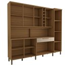 Ver imagem 5 de Cozinha Compacta Vanguardia 8 Portas 1 Gaveta 100% Mdf com Vidro Amêndoa/off White - Panorama Móveis