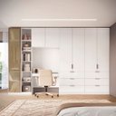 Ver imagem 5 de Escrivaninha com Painel e Aéreo MDF Altezza Belmax:Branco