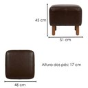 Ver imagem 3 de Puff Decorativo Verso 45x51 cm Pes Madeira Courino Tcs 721 Moll