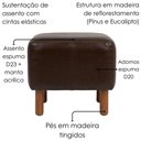 Ver imagem 5 de Puff Decorativo Verso 45x51 cm Pes Madeira Courino Tcs 721 Moll