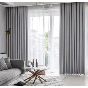 Cortina Blackout 3,00 X 2,80 Trilho Suiço em Tecido Preta
