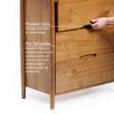 Ver imagem 7 de Cômoda com 6 Gavetas em Madeira Maciça Baru CabeCasa MadeiraOriginals Marrom/Cacau Amadeirado