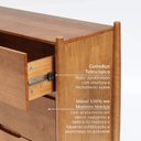 Ver imagem 6 de Cômoda com 6 Gavetas em Madeira Maciça Baru CabeCasa MadeiraOriginals Marrom/Cacau Amadeirado