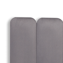 Ver imagem 4 de Cabeceira King Modulada Arredondada Cama Box Suede Cinza