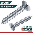 Ver imagem 2 de PARAFUSO ATARRAXANTE CABEÇA CHATA 5,5 X 100 FENDA - 100Pçs