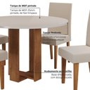 Ver imagem 5 de Mesa de Jantar 4 Lugares Redonda Tampo de MDF Jady Marrom/Mel/Blonde