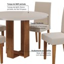 Ver imagem 5 de Mesa de Jantar 4 Lugares Redonda Tampo de Mdf Jady