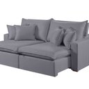 Ver imagem 2 de Sofá Retrátil e Reclinável 4 Lugares M-196 2,50m Molas Ensacadas Pillow Top Almofadas Estofados Mart