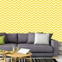 Ver imagem 2 de Papel de Parede Adesivo Chevron Amarelo e Branco Quarto Sala Auto-colante