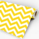 Ver imagem 1 de Papel de Parede Adesivo Chevron Amarelo e Branco Quarto Sala Auto-colante