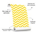 Ver imagem 3 de Papel de Parede Adesivo Chevron Amarelo e Branco Quarto Sala Auto-colante