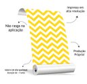 Ver imagem 3 de Papel de Parede Adesivo Chevron Amarelo e Branco Quarto Sala Auto-colante