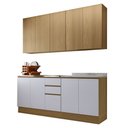 Ver imagem 3 de Cozinha Compacta 4 Peças com Tampo 200cm Slim Luciane Móveis