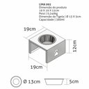 Ver imagem 3 de Comedouro Elevado Individual Cão Porte P Preto