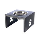 Ver imagem 1 de Comedouro Elevado Individual Cão Porte P Preto