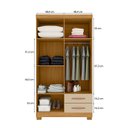Ver mais imagens de Guarda-Roupa Solteiro 4 Portas 2 Gavetas e Cômoda Sapateira 4 Gavetas Itapema Off White/Carvalho Americano