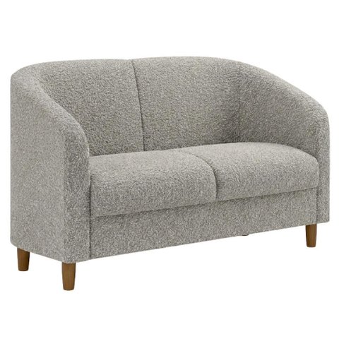 Poltrona Namoradeira 2 Lugares Aura 120 cm Pes Madeira Boucle Tce 1018 Moll