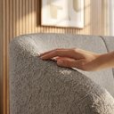 Ver imagem 6 de Poltrona Namoradeira 2 Lugares Aura 120 cm Pes Madeira Boucle Tce 1018 Moll
