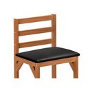 Ver imagem 4 de Kit 2 Banquetas Alta Magic Luxo Balcão Banco Pés Madeira em Madeira Maciça Premium Cor Preto