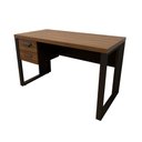 Ver imagem 1 de Escrivaninha com Gaveteiro Suspenso 120cm F5 Office Cor:nogal com Preto