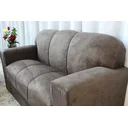 Ver imagem 2 de Conjunto Sofá 3 e 2 Lugares Xaropinho Suede Marrom - Al Móveis