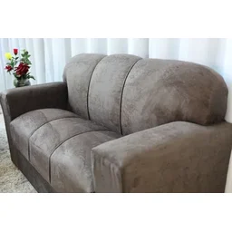 Conjunto Sofá 3 e 2 Lugares Xaropinho Suede Marrom - Al Móveis - 2
