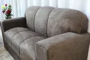 Ver imagem 2 de Conjunto Sofá 3 e 2 Lugares Xaropinho Suede Marrom - Al Móveis