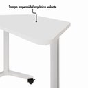 Ver imagem 5 de Escrivaninha Trapezoidal Orgânica 120 cm X 52 cm Pés Metal com Rodízio para Escritório e Home