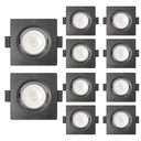 Ver imagem 1 de Kit 10 Spot de Led Embutir Slim Mr16 Quadrado 6w Preto Bivolt 6500k Frio