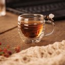 Ver imagem 4 de Conjunto 6 Xícaras 180ml Vidro Borossilicato Chá Café Expres