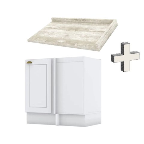 Balcão Modulado Canto Reto 1 Porta com Tampo Emily Henn