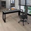 Ver imagem 1 de Escrivaninha Industrial 190cm X 60cm Pés Metal F5 Office