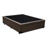 Cama Box Baú Casal Extremo Reforçado King Design Sintético Marrom 138x188x41 - 2
