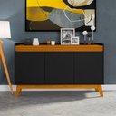 Ver imagem 6 de Conjunto Buffet 3 Portas Ripado e Rack com Painel 180cm