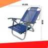 Cadeira de Praia Reclinável Azul Copacabana Cad0399 Botafogo - 5