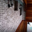 Ver imagem 6 de Revestimento Adesivo Tijolo Cinza Escuro Autocolante Lavável 3d Cozinha Quarto Sala Box Banheiro