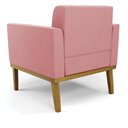Ver imagem 7 de Poltrona Decorativa Karen Pés Fixo em Madeira Castanho Suede Rose G19 - Gran Belo
