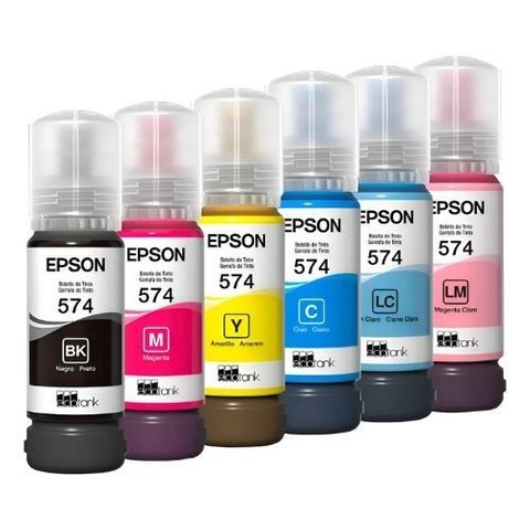 Kit 6 Refil Tinta Compatível T574 p/ L8050 L18050