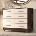 Ver imagem 1 de Comoda Raissa 8 Gav Chocolate/off White