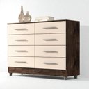 Ver imagem 4 de Comoda Raissa 8 Gav Chocolate/off White