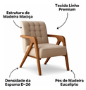 Ver imagem 2 de Kit Poltrona Atlanta Linho Bege