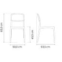 Ver imagem 7 de Cadeira Tramontina Marta Areia Empilhável em Polipropileno com Proteção Antimicrobiana