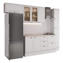 Ver mais imagens de Cozinha Milla Warm 8 Portas 5 Gavetas MDF 300cm Branco Móveis Carraro