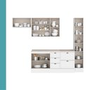 Ver imagem 3 de Cozinha Milla Warm 8 Portas 5 Gavetas MDF 300cm Branco Móveis Carraro