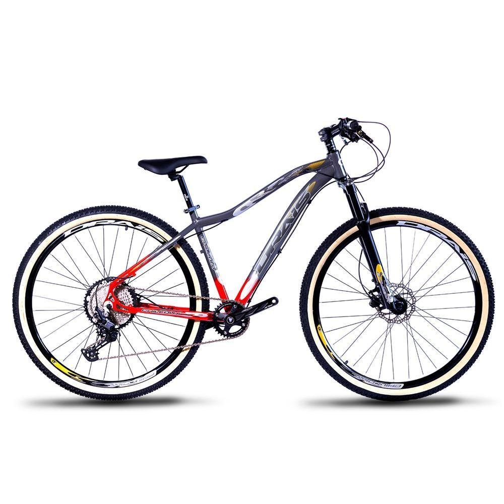 Bicicleta Aro 29 Drais 12 Velocidade Revolution Shimano 15" Grafite/Vermelho - 321