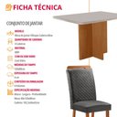 Ver imagem 7 de Mesa de Jantar Olímpia 120 cm Tampo MDF Vidro Canto Copo com 4 Cadeiras Aline