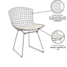Kit 6 Cadeiras Bertoia Cromada Assento Branco - 4