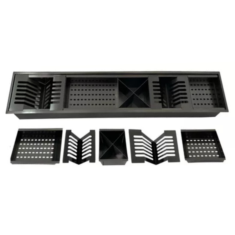 Calha Úmida Preta de Aço Inox 304 - Tamanho 900x184x140mm - Domum - 4