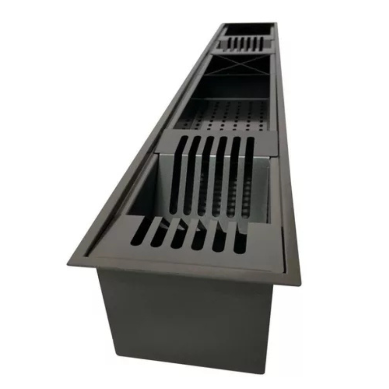 Calha Úmida Preta de Aço Inox 304 - Tamanho 900x184x140mm - Domum - 2
